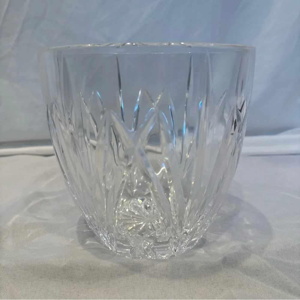 Elegant Waterford Crystal Cut Glass Flower Vase Brookside Pattern, 6.5” Tall